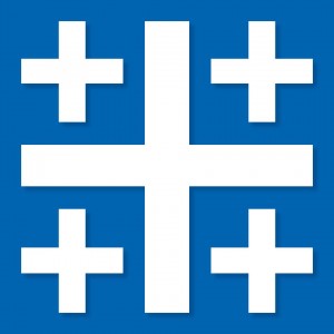 Jerusalemkreuz blau